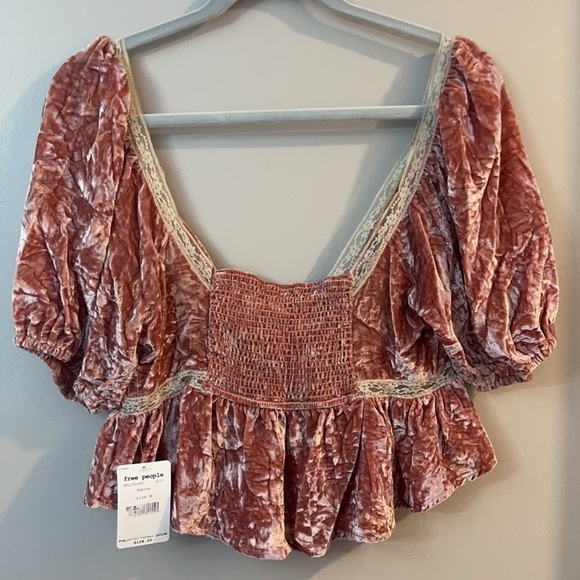 NWT Free People Your Truly Velvet Top - Picture 8 of 8